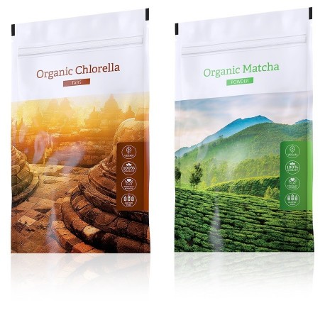 ORGANIC CHLORELLA TABS + Organic Matcha powder