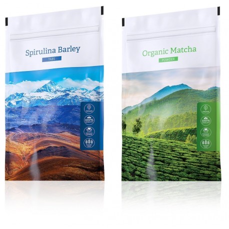 SPIRULINA BARLEY TABS + Organic Matcha powder