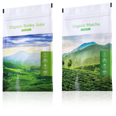 ORGANIC BARLEY JUICE POWDER + Organic Matcha powder